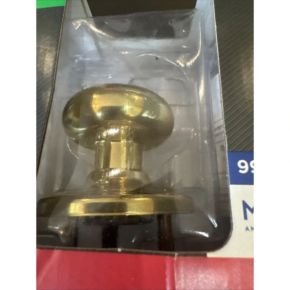 Kwikset Polished Brass‎ Hall And Closet Door Knob 97200-787 MicroBan-FS